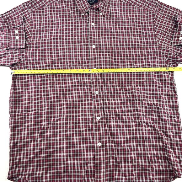 Eddie Bauer Red Plaid Button Down Long Sleeve Mens Shirt Size L - Picture 8 of 12